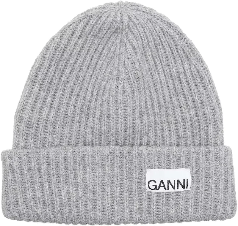 Ganni Women's Structured Rib Beanie, Paloma Melange