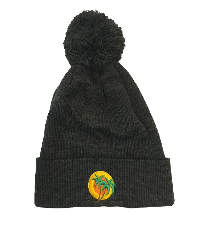 "Classic Palm" Puff Beanie