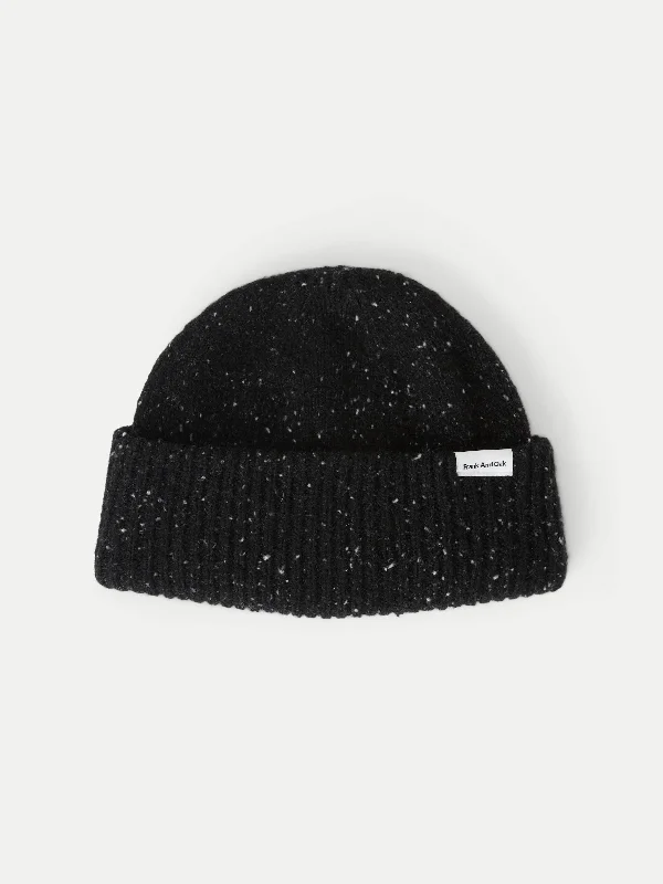 The Donegal Wool Beanie in Black