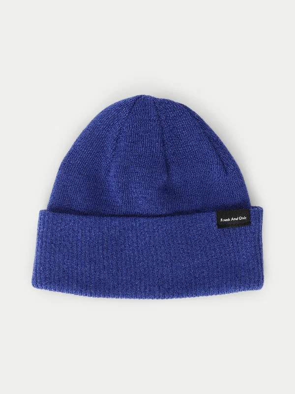 The Merino Wool Beanie in Blue