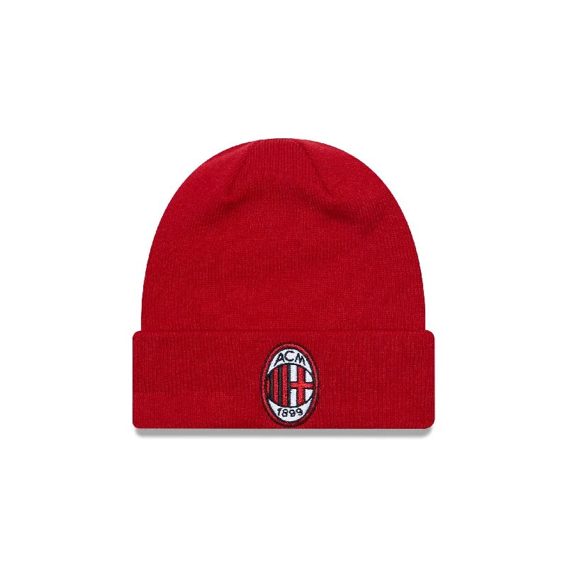 AC Milan Red Cuff Knit Beanie Hat