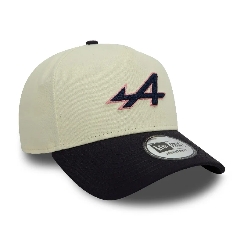 Alpine Racing Chain Stitch White 9FORTY E-Frame Adjustable Trucker Cap