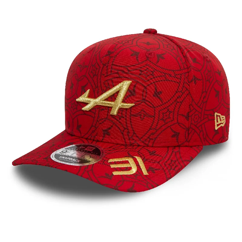 Alpine Racing China Esteban Ocon Red 9FIFTY Original Fit Snapback Cap