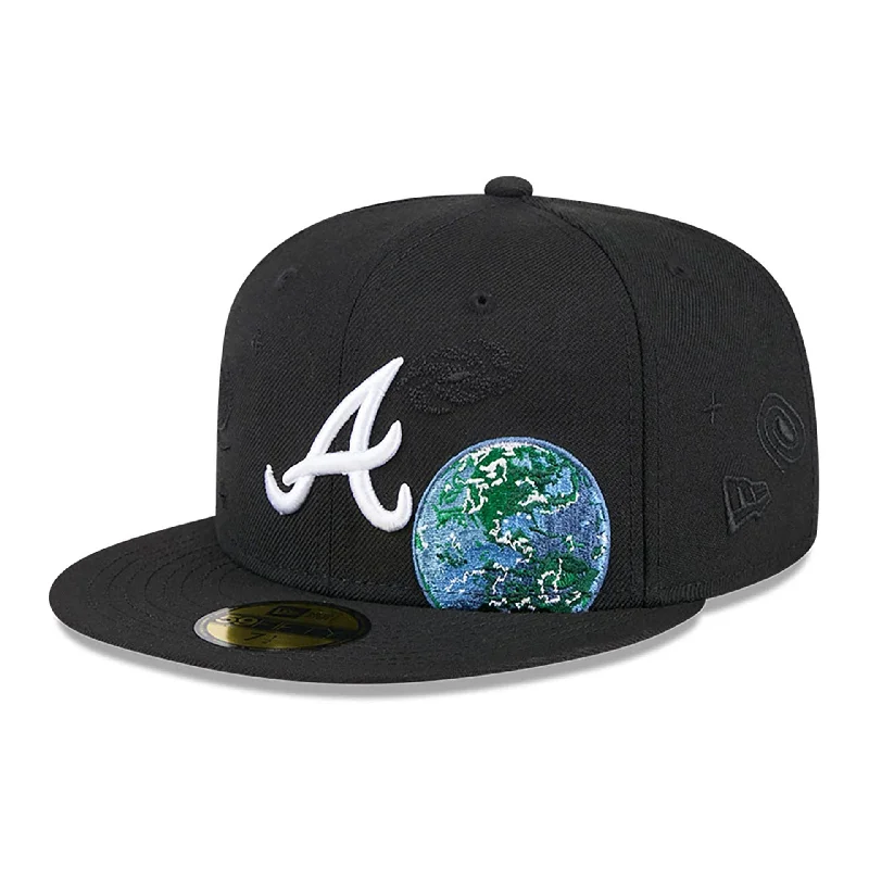 Atlanta Braves Global Black 59FIFTY Fitted Cap