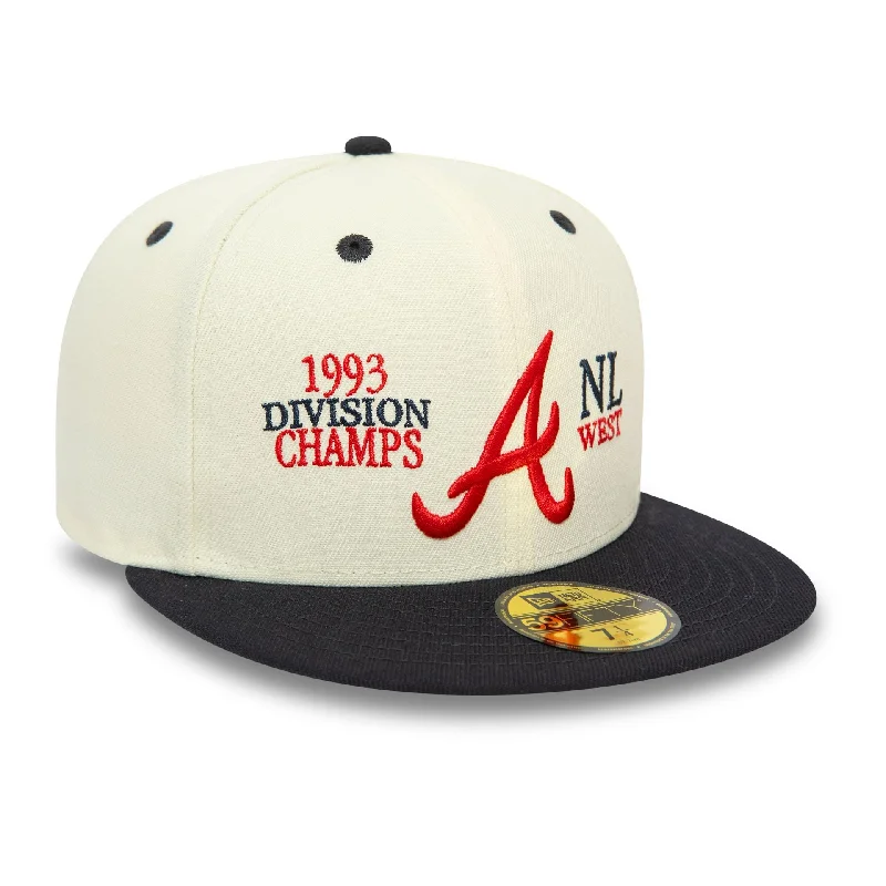 Atlanta Braves MLB 93 Division Chrome White 59FIFTY Fitted Cap