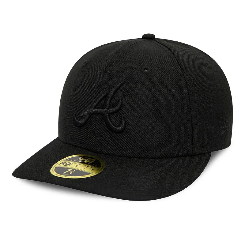 Atlanta Braves MLB Black on Black 59FIFTY Low Profile Cap