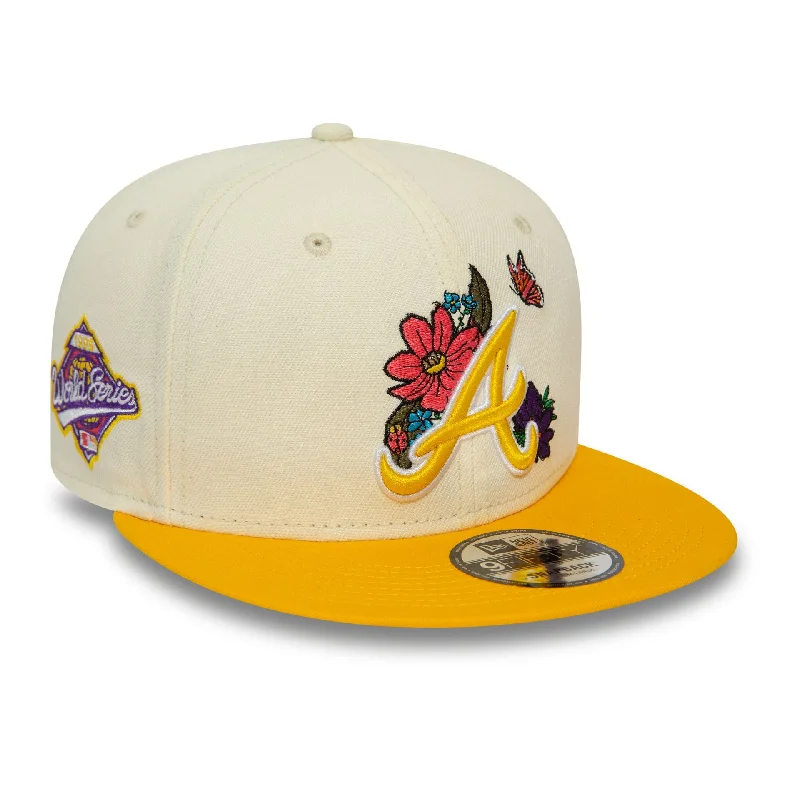 Atlanta Braves MLB Floral Stone 9FIFTY Snapback Cap