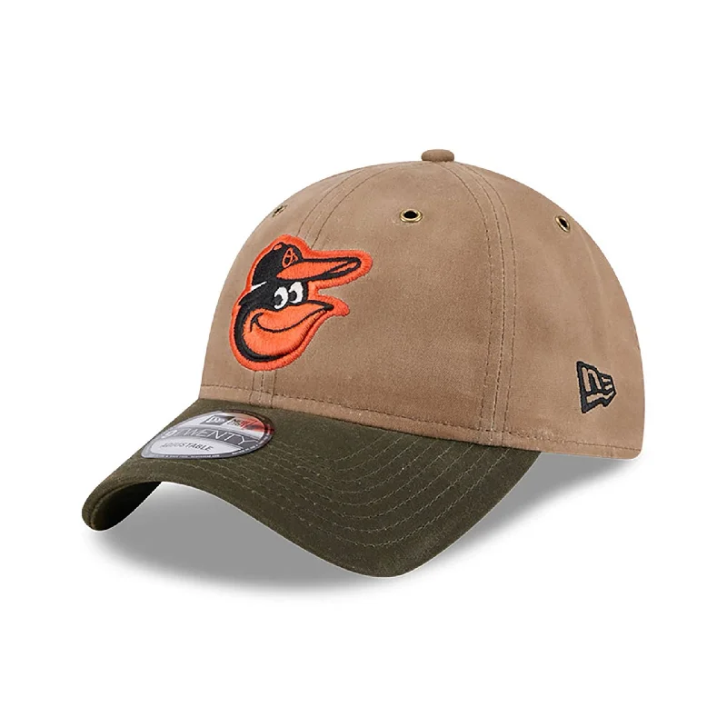 Baltimore Orioles Wax Canvas Brown 9TWENTY Adjustable Cap