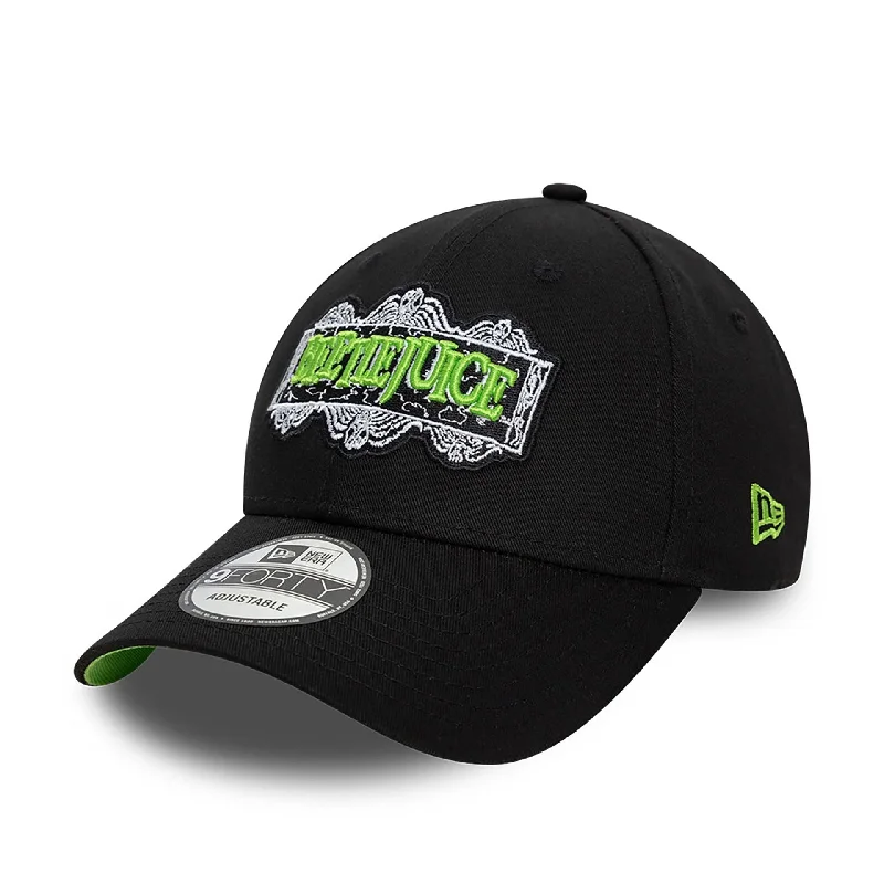 Beetlejuice Sign Black 9FORTY Adjustable Cap