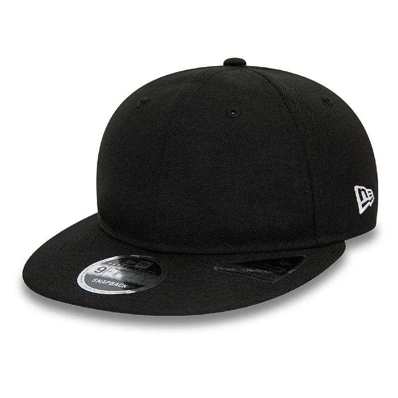 Blank New Era Black Retro Crown 9FIFTY Snapback Cap