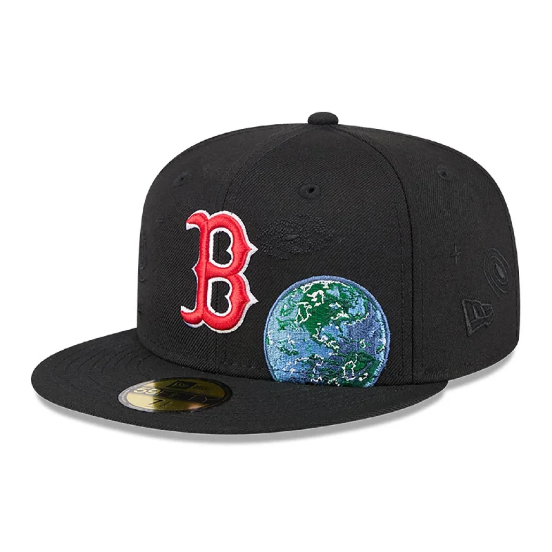 Boston Red Sox Global Black 59FIFTY Fitted Cap