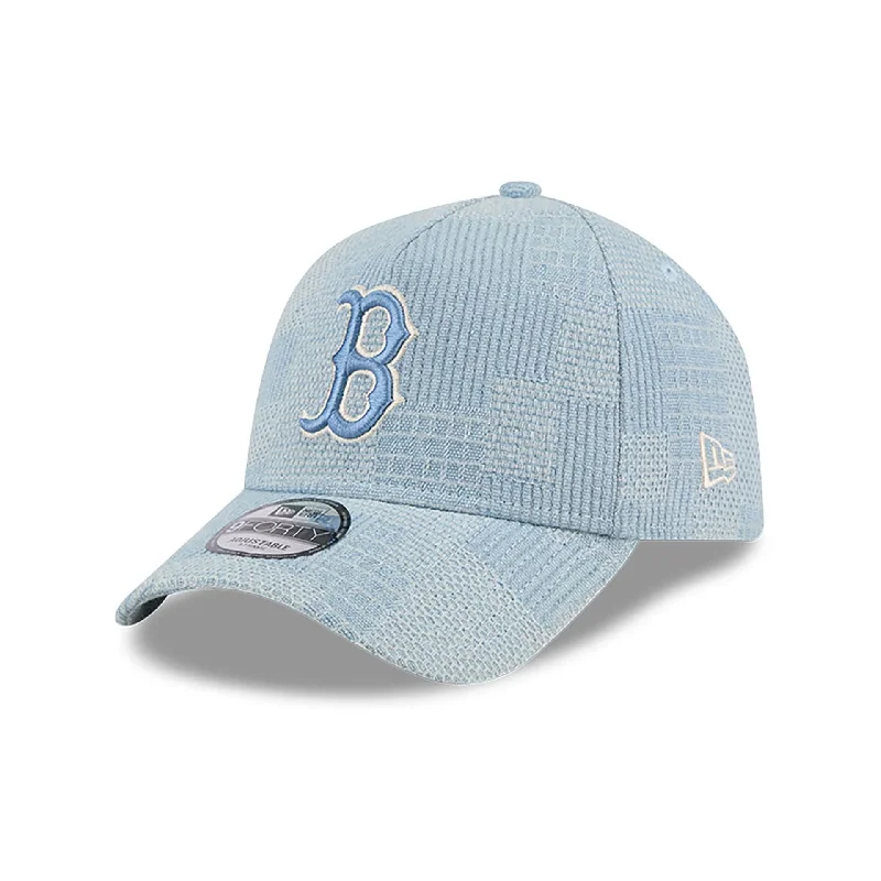 Boston Red Sox Logo Essentials Open Blue 9FORTY A-Frame Adjustable Cap