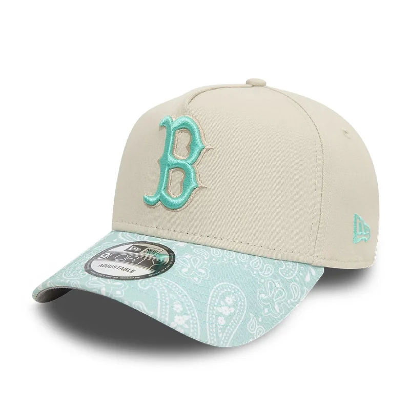 Boston Red Sox Pastel Paisley Light Beige 9FORTY A-Frame Adjustable Cap