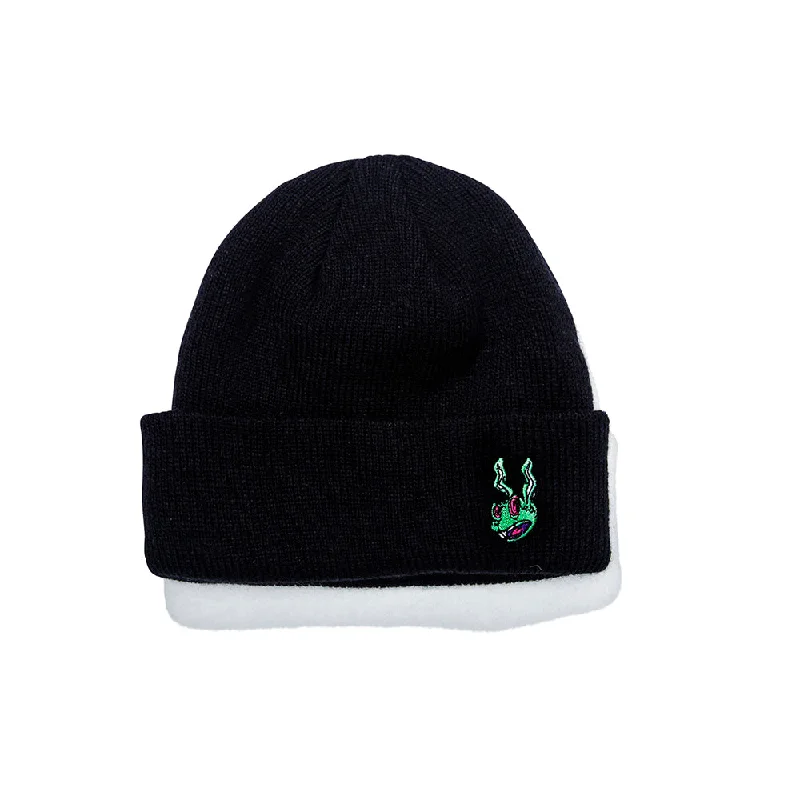 TRIPPY RABBIT BEANIE BLACK