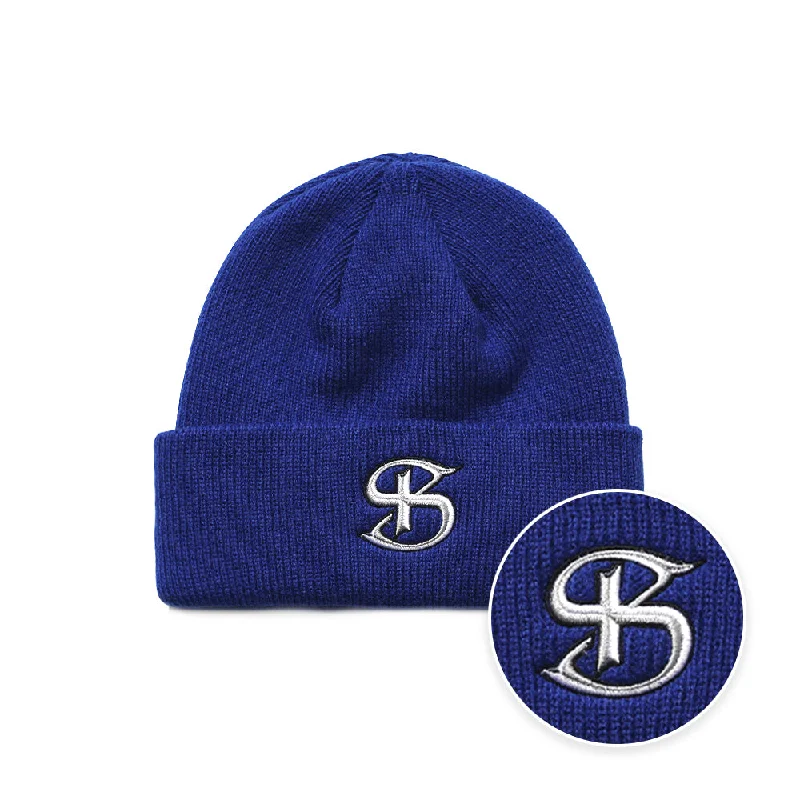 BS LOGO EMBR BEANIE NAVY