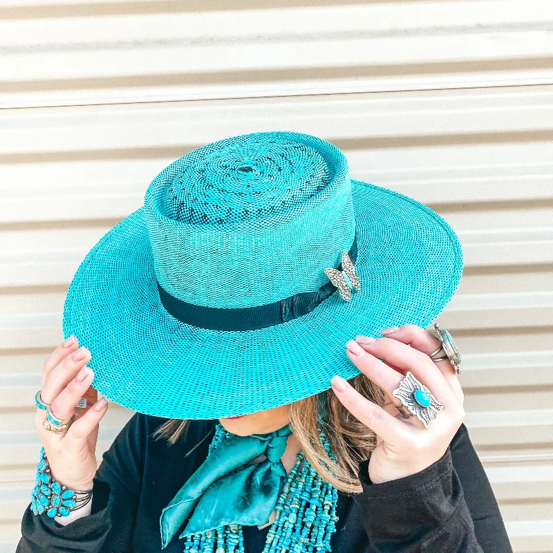 Charlie 1 Horse | Guardian Straw Stiff Brim Hat with Black Band and Butterfly Concho