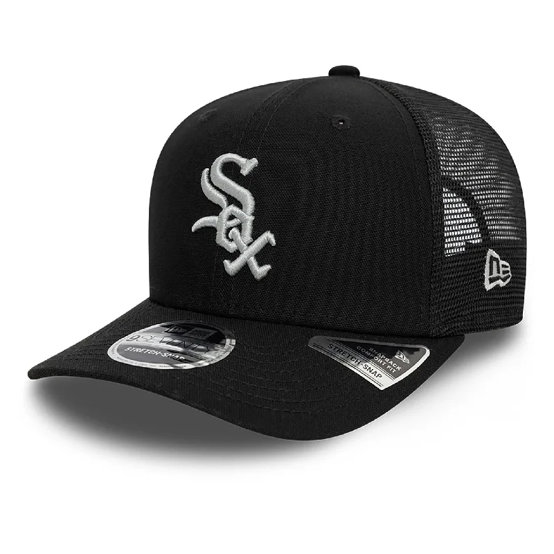 Chicago White Sox Canvas Black 9SEVENTY Stretch Snap Adjustable Cap