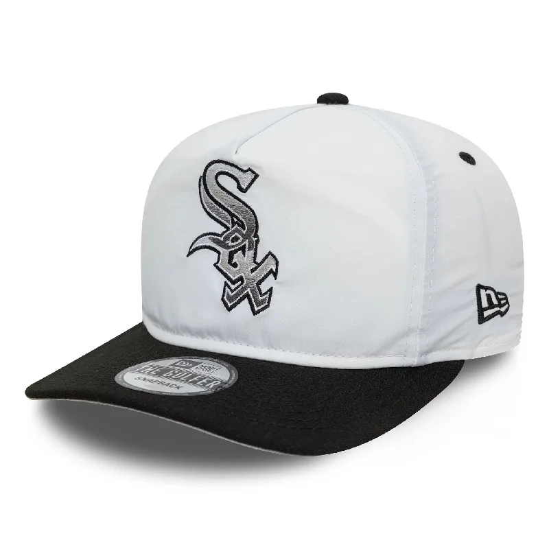 Chicago White Sox Chrome Logo White Golfer Snapback Cap