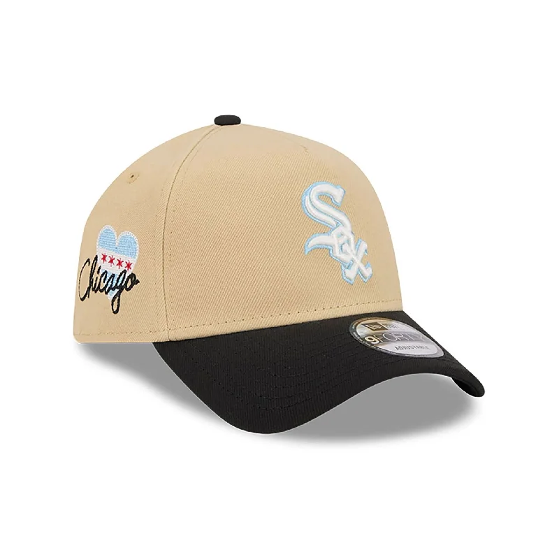 Chicago White Sox City Sidepatch Light Beige 9FORTY A-Frame Adjustable Cap