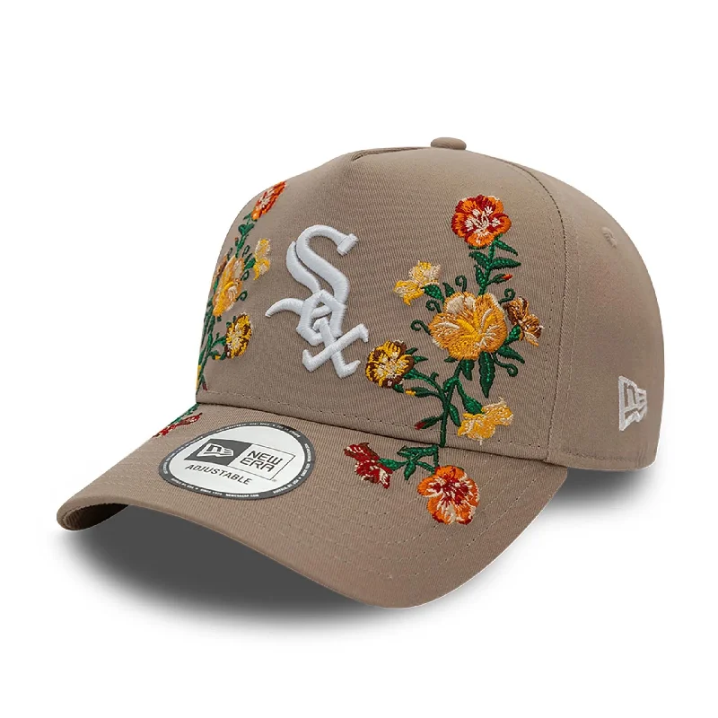 Chicago White Sox Floral Front Beige 9FORTY E-Frame Adjustable Cap