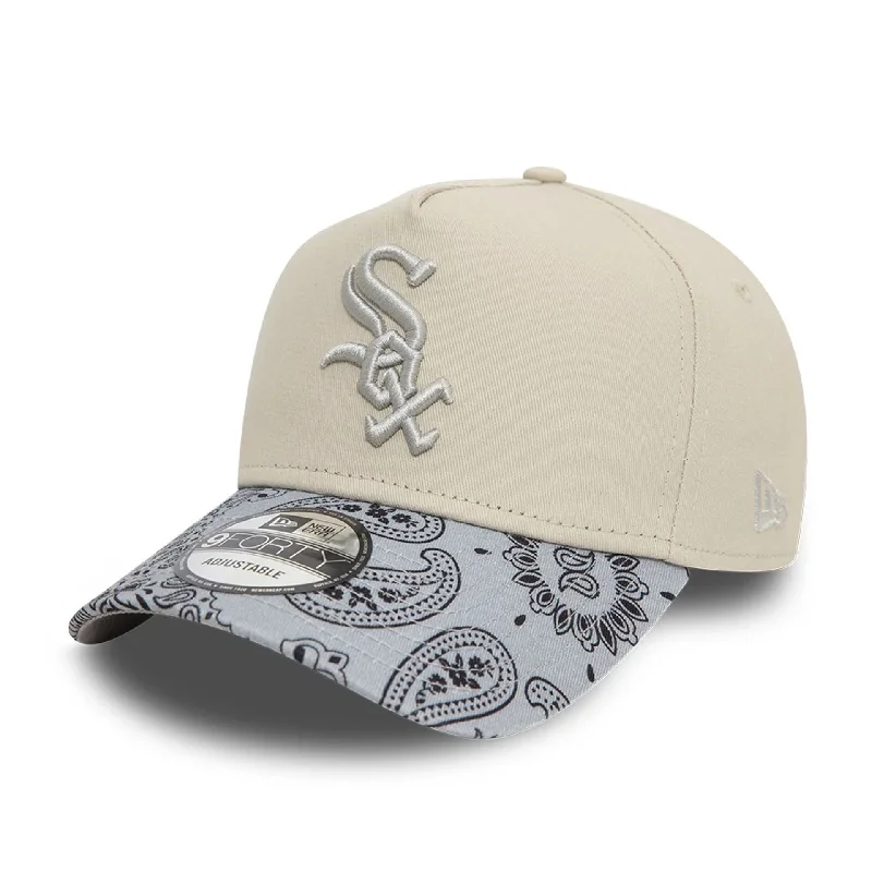 Chicago White Sox Pastel Paisley Light Beige 9FORTY A-Frame Adjustable Cap