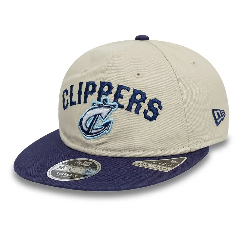 Columbus Clippers MiLB Two Tone Light Beige Retro Crown 9FIFTY Strapback Cap