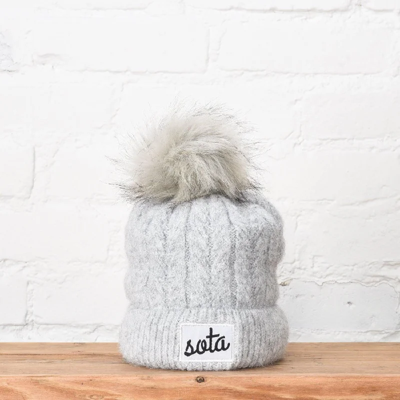 Ridge Line Pom Beanie