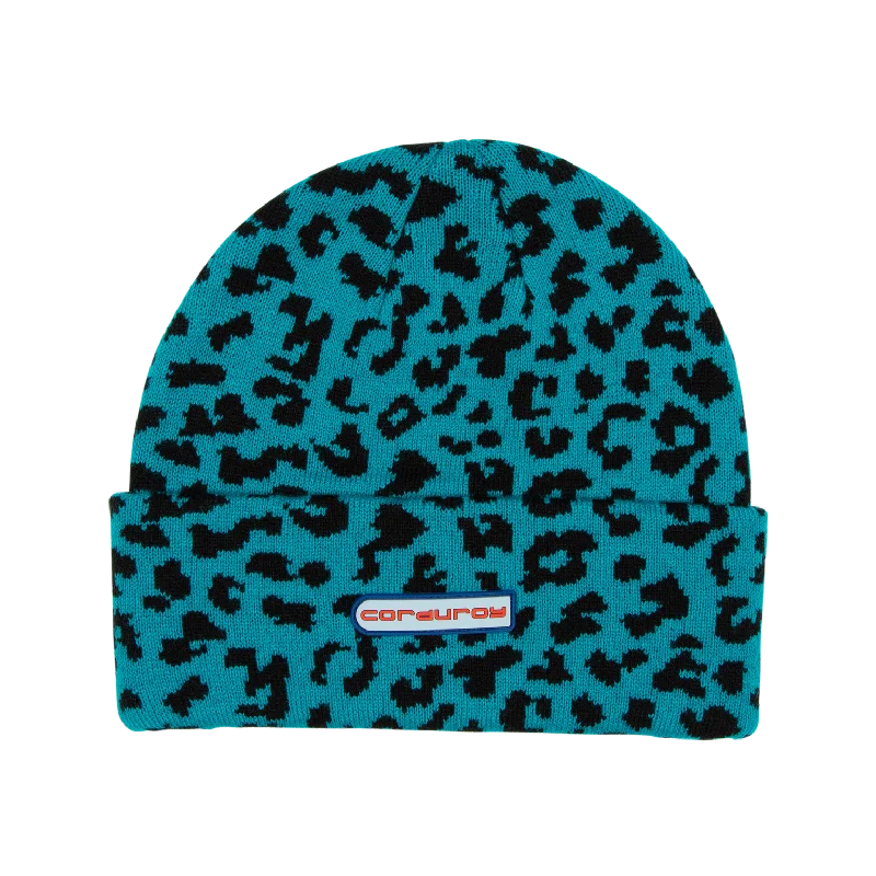 Corduroy Meow Beanie - Teal