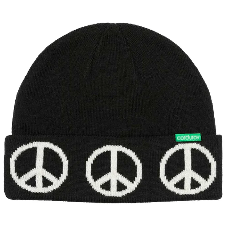 Corduroy One World Beanie - Black