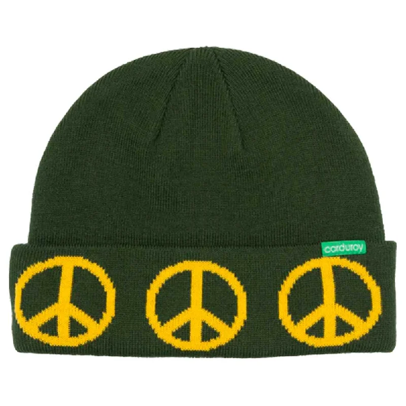 Corduroy One World Beanie - Green