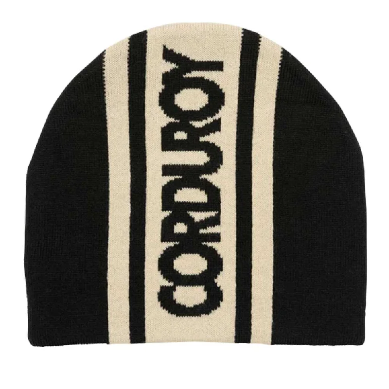 Corduroy Rally Beanie - Black