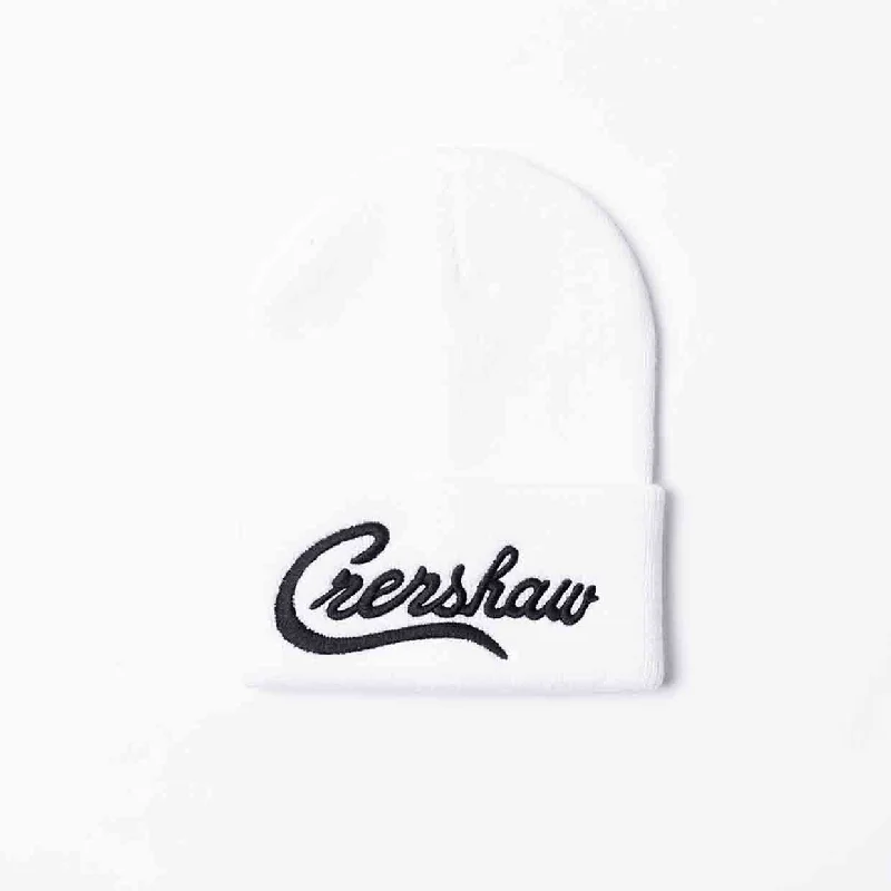 Crenshaw Limited Edition Heavyweight Beanie - White/Black