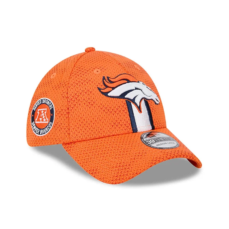 Denver Broncos NFL Sideline 2024 Orange 39THIRTY Stretch Fit Cap