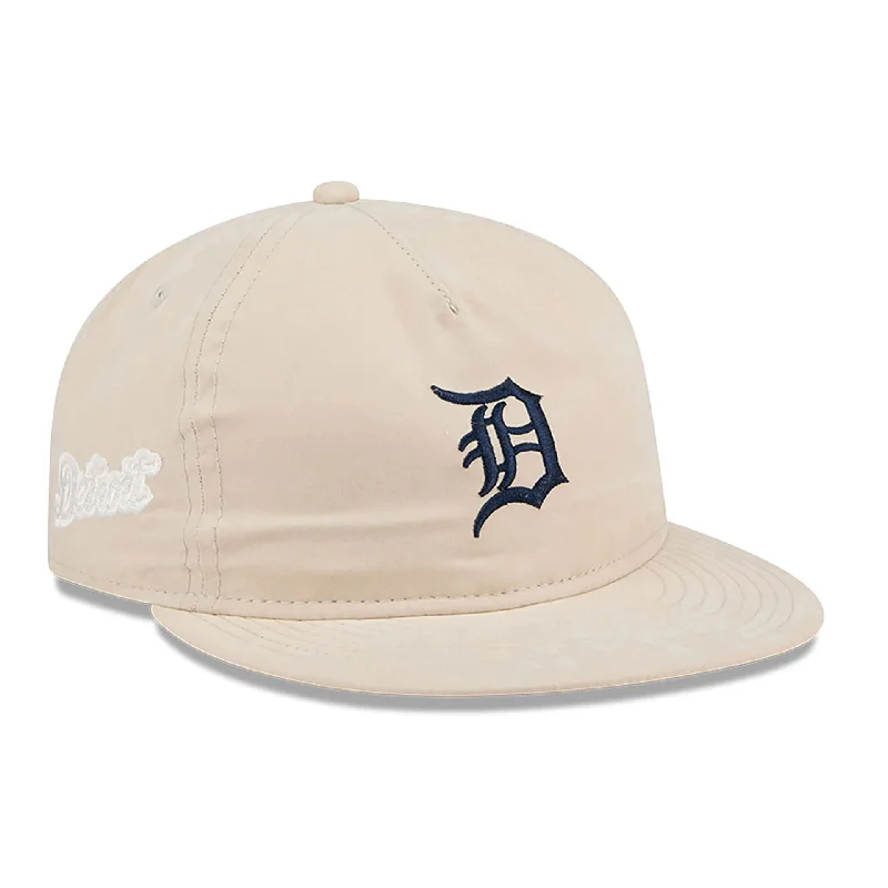 Detroit Tigers Brushed Nylon Light Beige Retro Crown 9FIFTY Strapback Cap