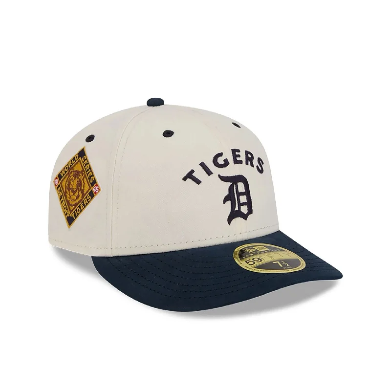 Detroit Tigers Vintage Stack White Low Profile 59FIFTY Fitted Cap