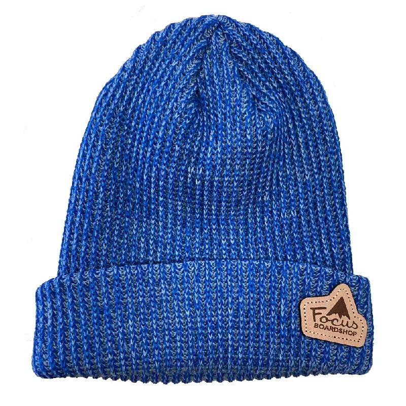 Focus Boardshop Leather Patch Heathered Acrylic Beanie