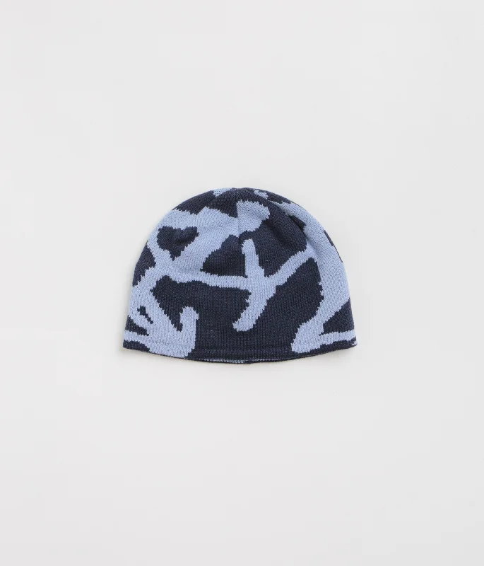 Gramicci Burly Runningman Beanie - Splatter Blue