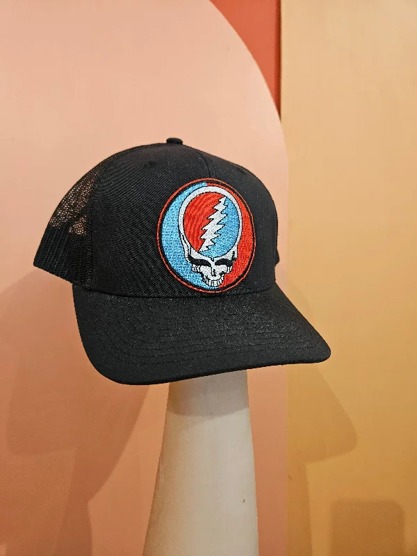 Grateful Dead Patch Black Trucker Hat