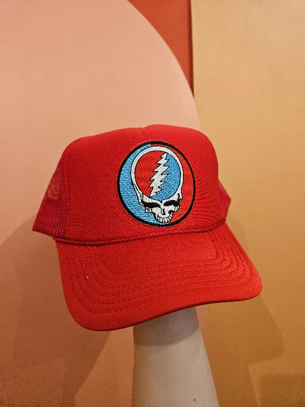 Grateful Dead Patch Red Trucker Hat