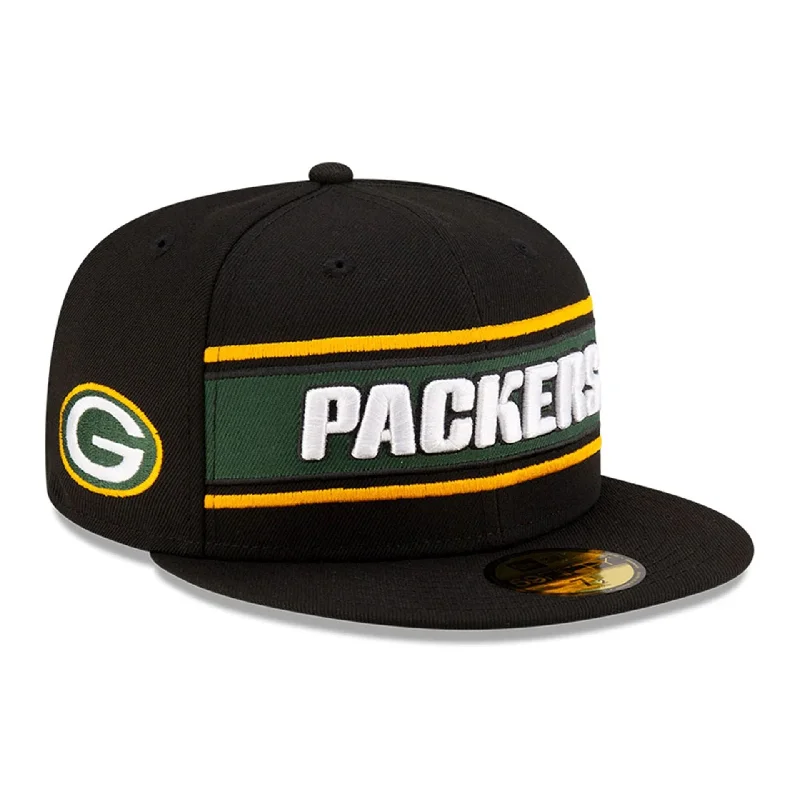 Green Bay Packers NFL Sideline 2024 Black 59FIFTY Fitted Cap