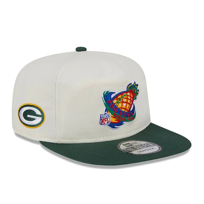 Green Bay Packers Pro Bowl Patch White Golfer Cap