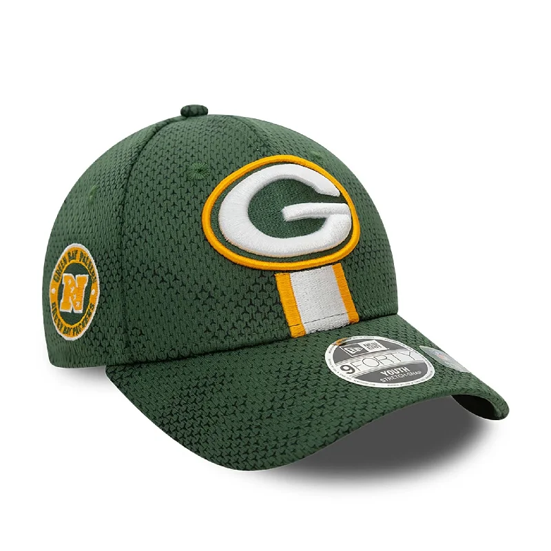 Green Bay Packers Youth NFL Sideline 2024 Dark Green 9FORTY Stretch Snap Cap