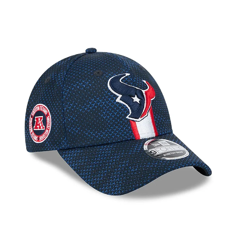 Houston Texans NFL Sideline 2024 Navy 9FORTY Stretch Snap Cap