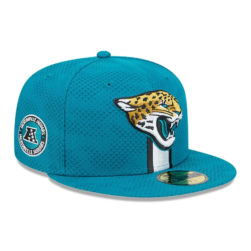 Jacksonville Jaguars NFL Sideline 2024 Turquoise 59FIFTY Fitted Cap