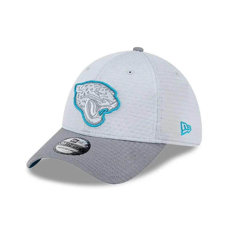 Jacksonville Jaguars NFL Training 2024 Grey 39THIRTY Stretch Fit Cap