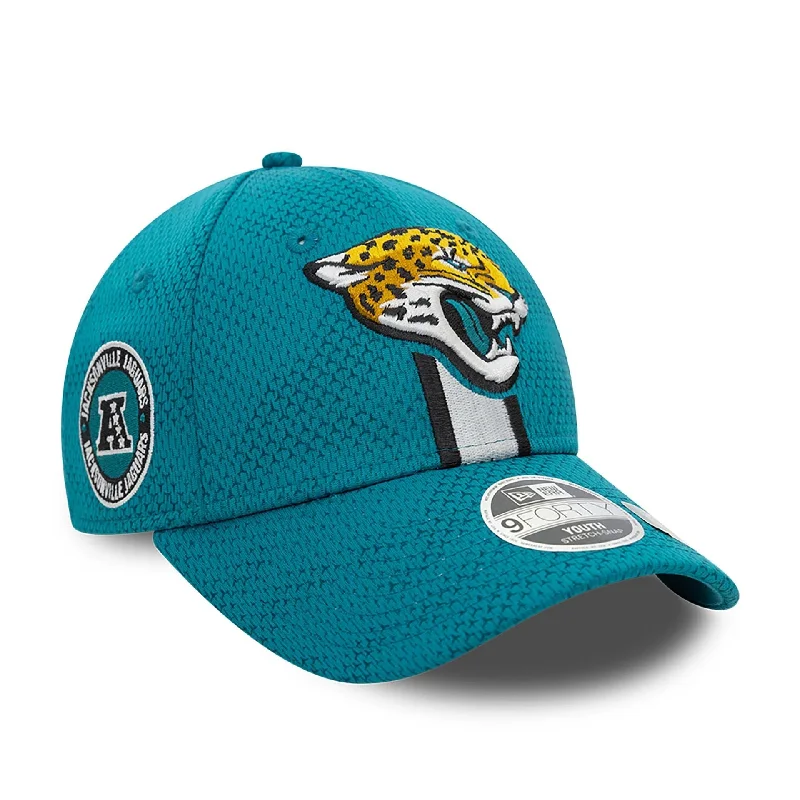 Jacksonville Jaguars Youth NFL Sideline 2024 Turquoise 9FORTY Stretch Snap Cap