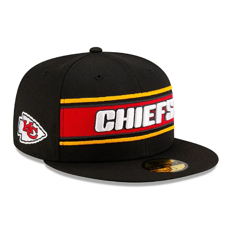 Kansas City Chiefs NFL Sideline 2024 Black 59FIFTY Fitted Cap