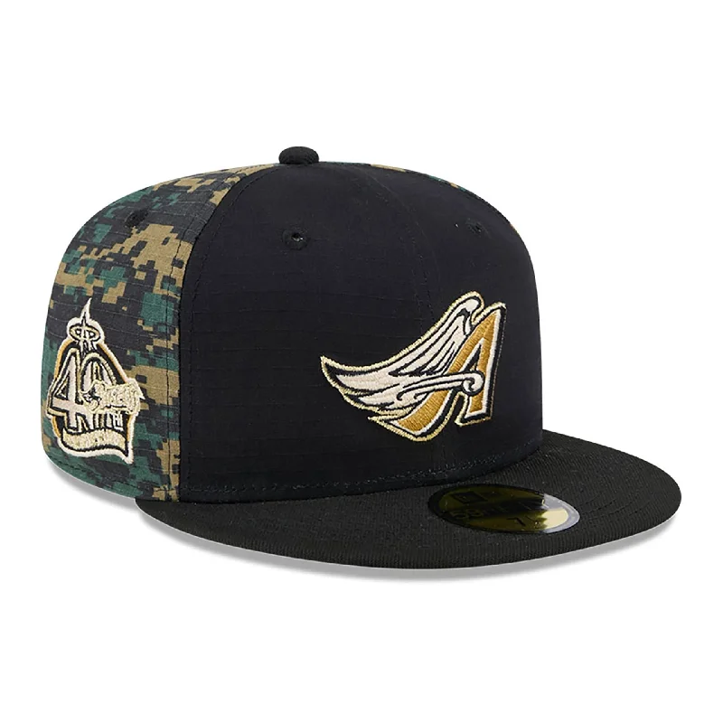 LA Angels Digi Camo Black 59FIFTY Fitted Cap