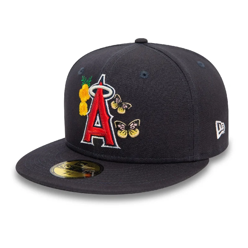 LA Angels MLB Icon Navy 59FIFTY Fitted Cap