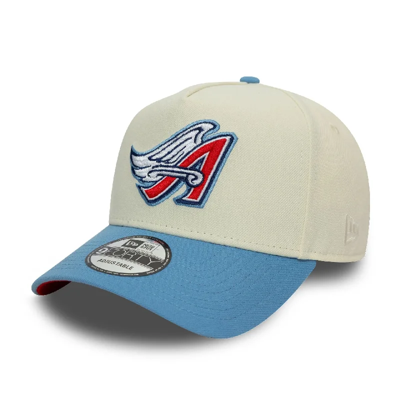 LA Angels MLB Pastel Light Beige 9FORTY A-Frame Adjustable Cap